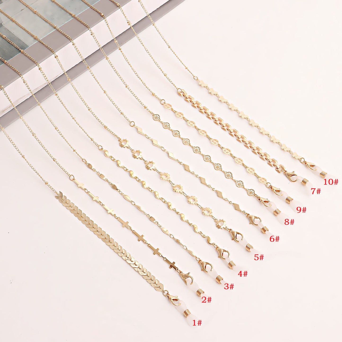 Butterfly Airplane Round Heart Alloy Glasses Chain and Mask Chain
