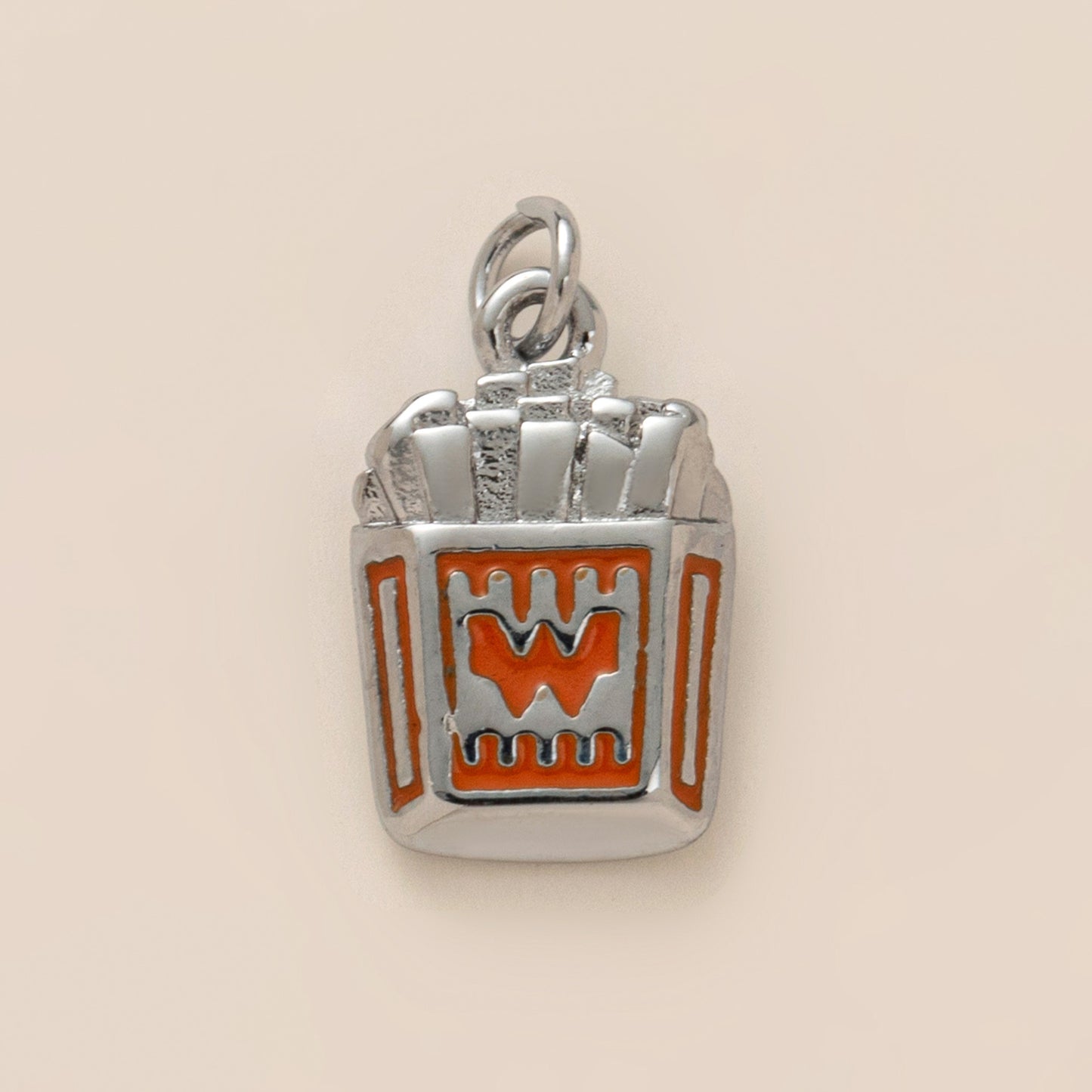 Plated Stainless Steel Necklace with Rhinestone and Gemstone Accents Featuring Cassette, Cake, Cloud, Shoe, Fries, and Headphone Charms