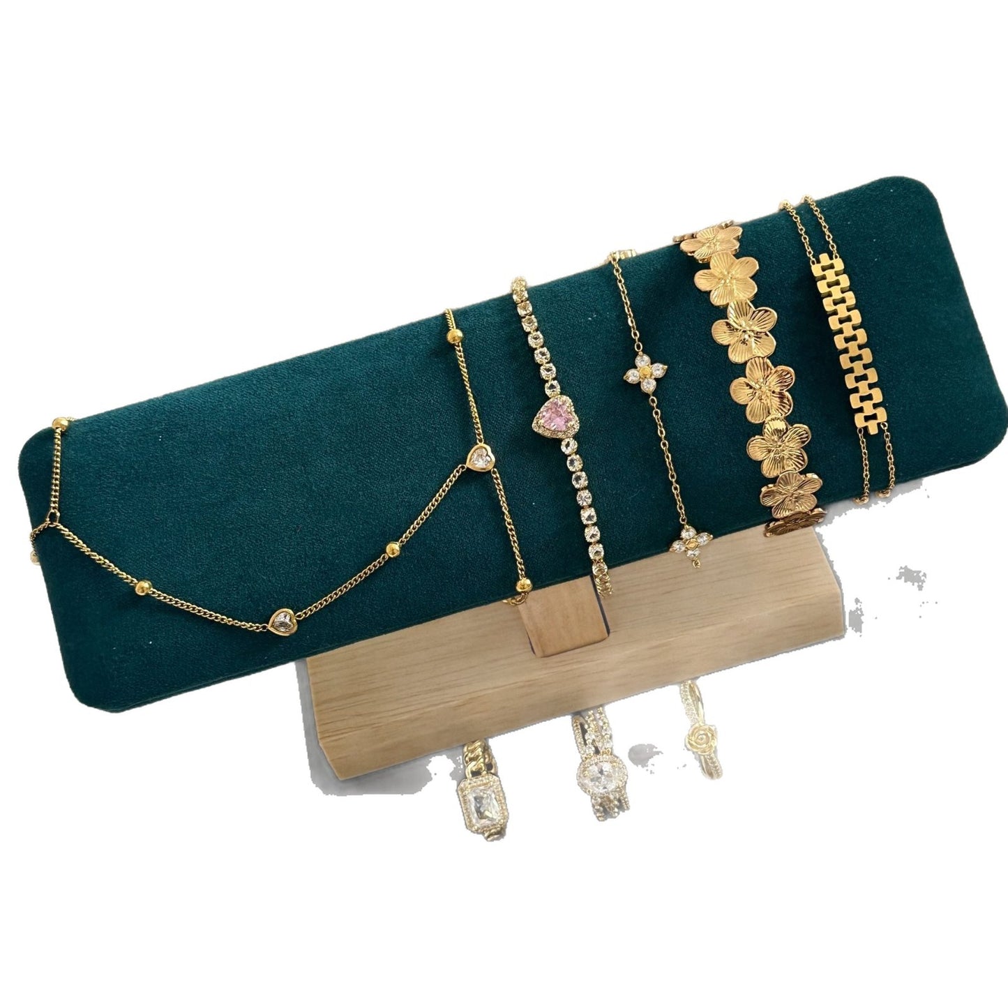Minimalist Elegant Geometric Plated Stainless Steel Multi-Layer Bracelet for Women