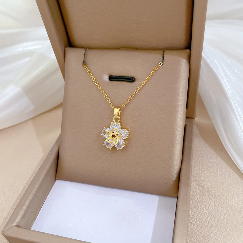 Collar con colgante de luna geométrica minimalista para mujer y hombre, cadena de serpiente de acero inoxidable con detalles de diamantes de imitación