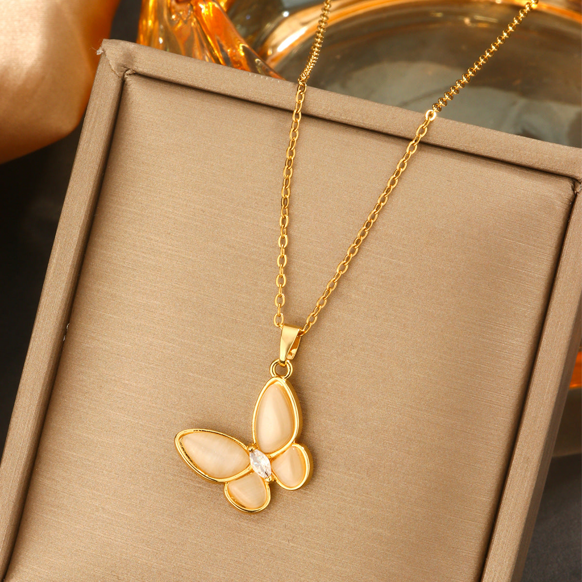 Elegant Titanium Steel Plated Multi-Layer Necklace with Heart Star Floral Geometric and Letter Pendants for Women
