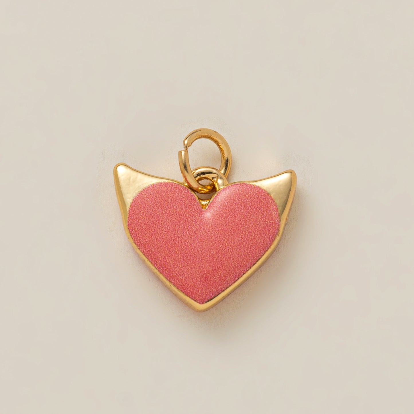 Vintage Plated Brass Heart Charm Bar