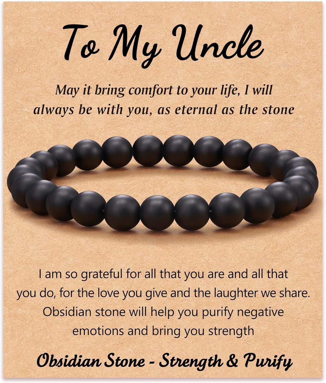 Men's Geometric Round Agate Beaded Bracelet