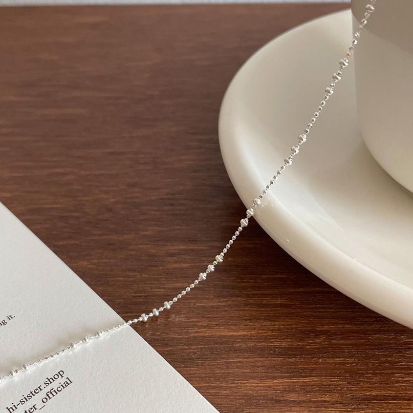 Minimalist Star-Shaped S925 Sterling Silver Anklet with Beaded Accent and Plated Finish