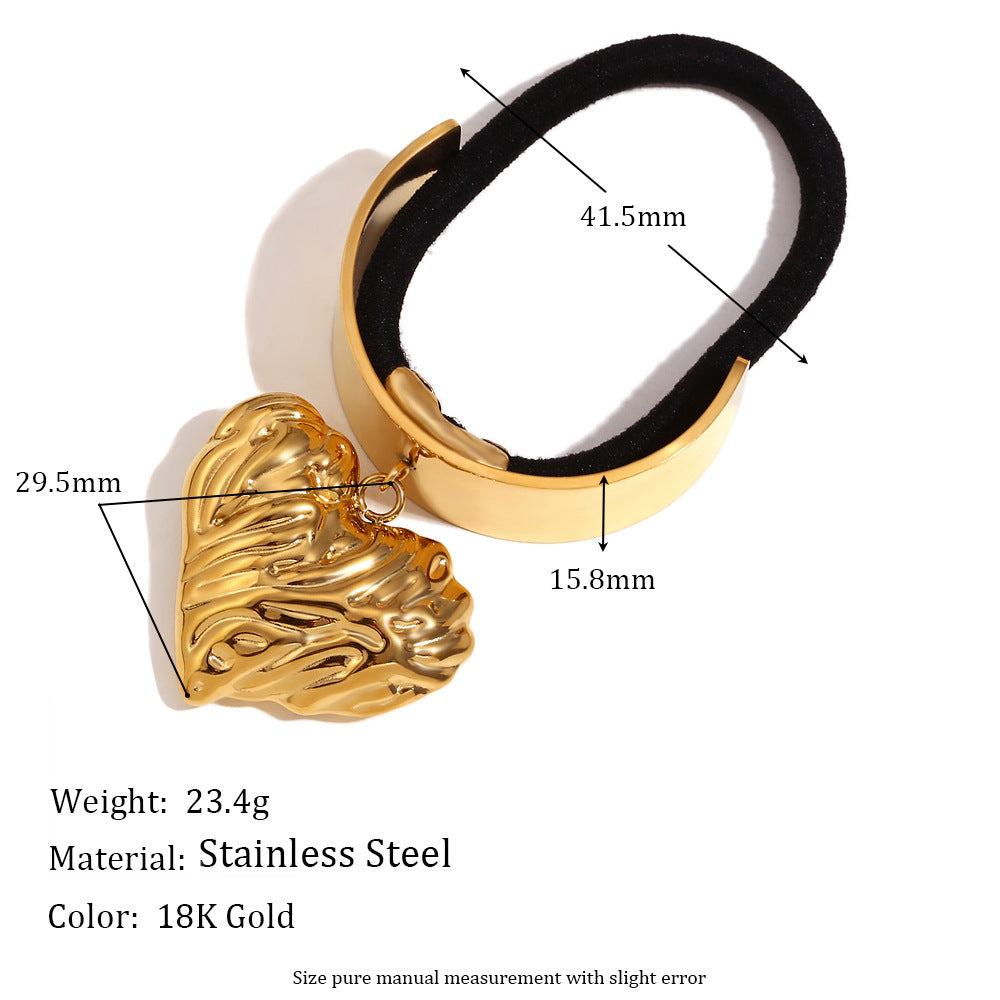 Vintage Butterfly Wing Hair Tie for Women Made of Stainless Steel with 18K Gold Plating