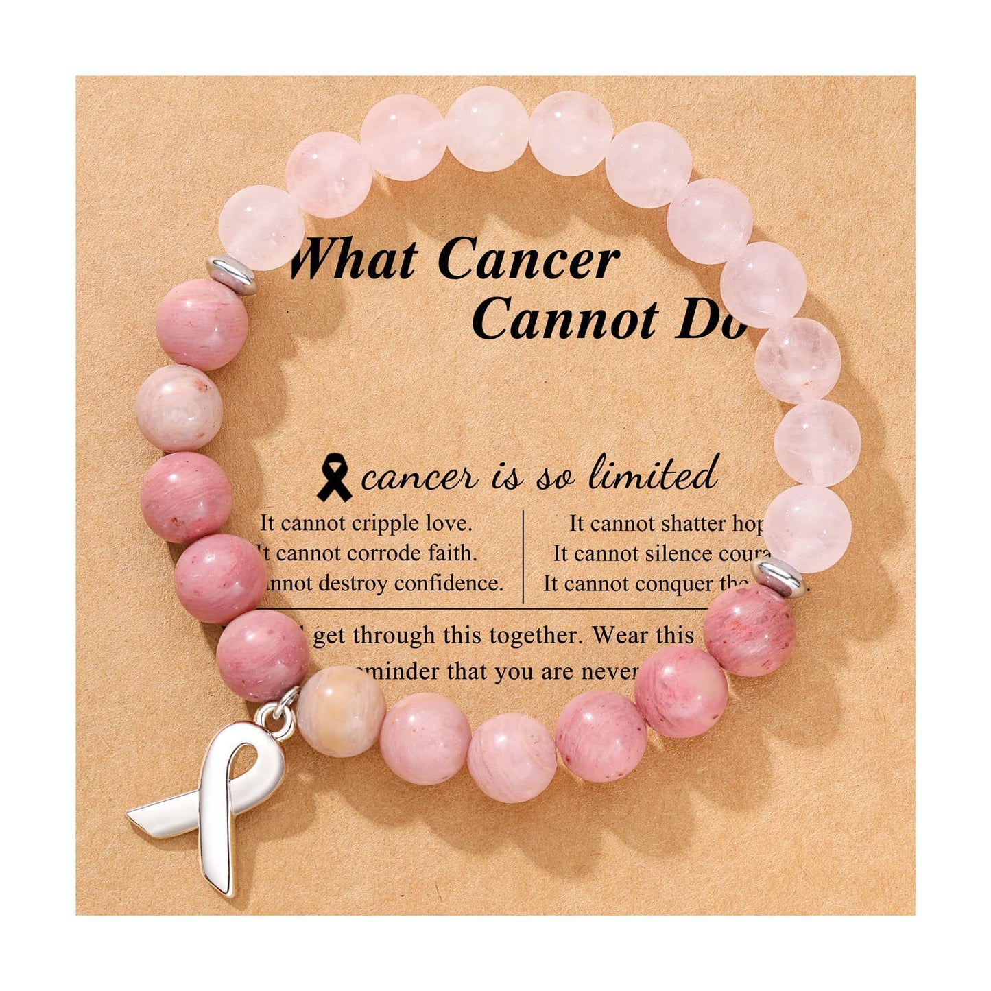 Elegant Pink Crystal Ribbon and Rhodonite Bow Bracelet for Women
