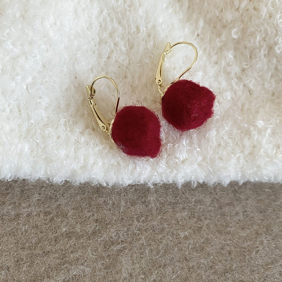 Retro Minimalist Geometric Resin Earrings with Zirconia Accents and 925 Silver Posts for Women