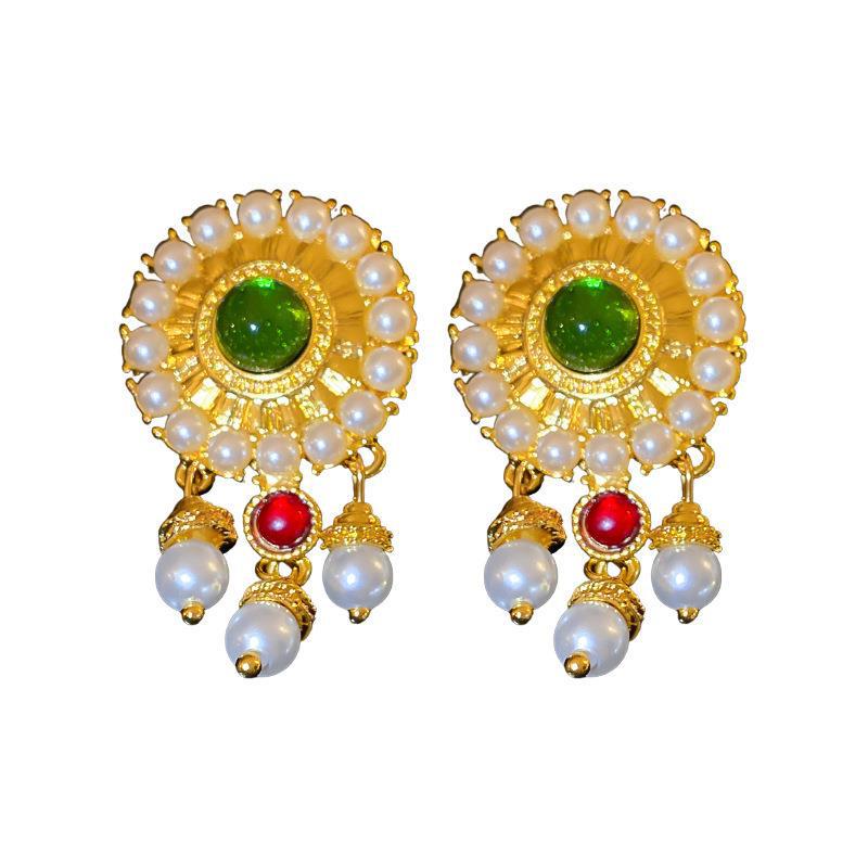 Orecchini Geometrici Vintage in Rame con Finitura Galvanizzata da Donna, Gioielli per Orecchie Leggeri di Lusso in Stile Retrò Artistico