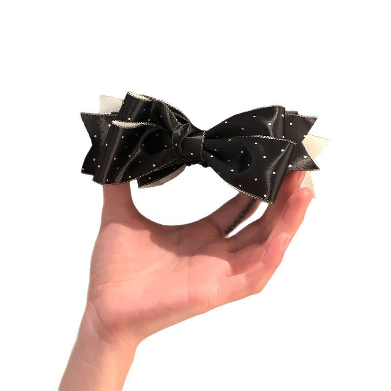 Elegante Fermaglio per Capelli a Fiocco in Acrilico e Tessuto Intrecciato per Donna con Dettagli Artigianali