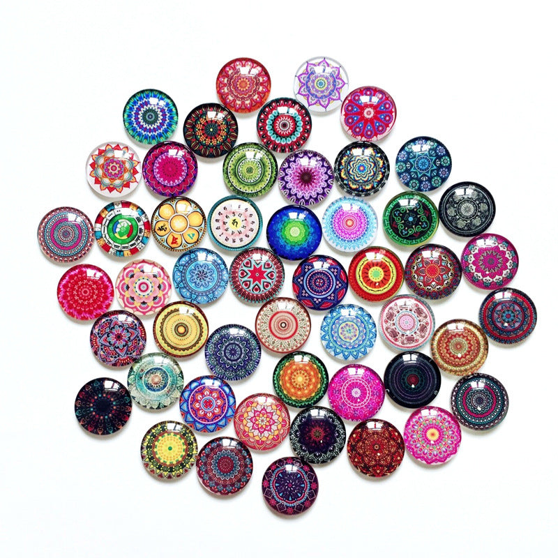 Broche floral vintage bohemio de mandala en latón con acabado chapado para mujeres y hombres