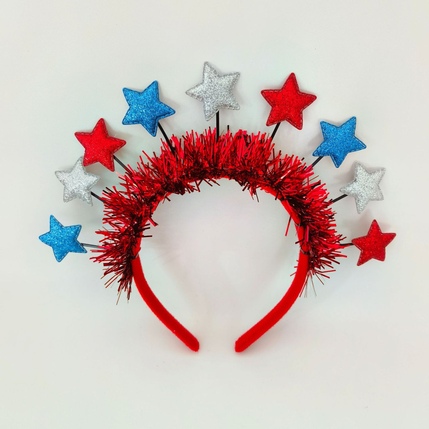 Cerchietto con stelline in tessuto artigianale dolce per feste e festival unisex