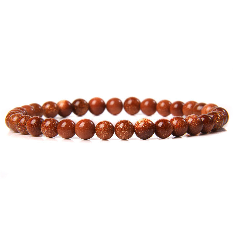 Elegant Casual Geometric Natural Agate Beaded Bracelet Unisex 6mm
