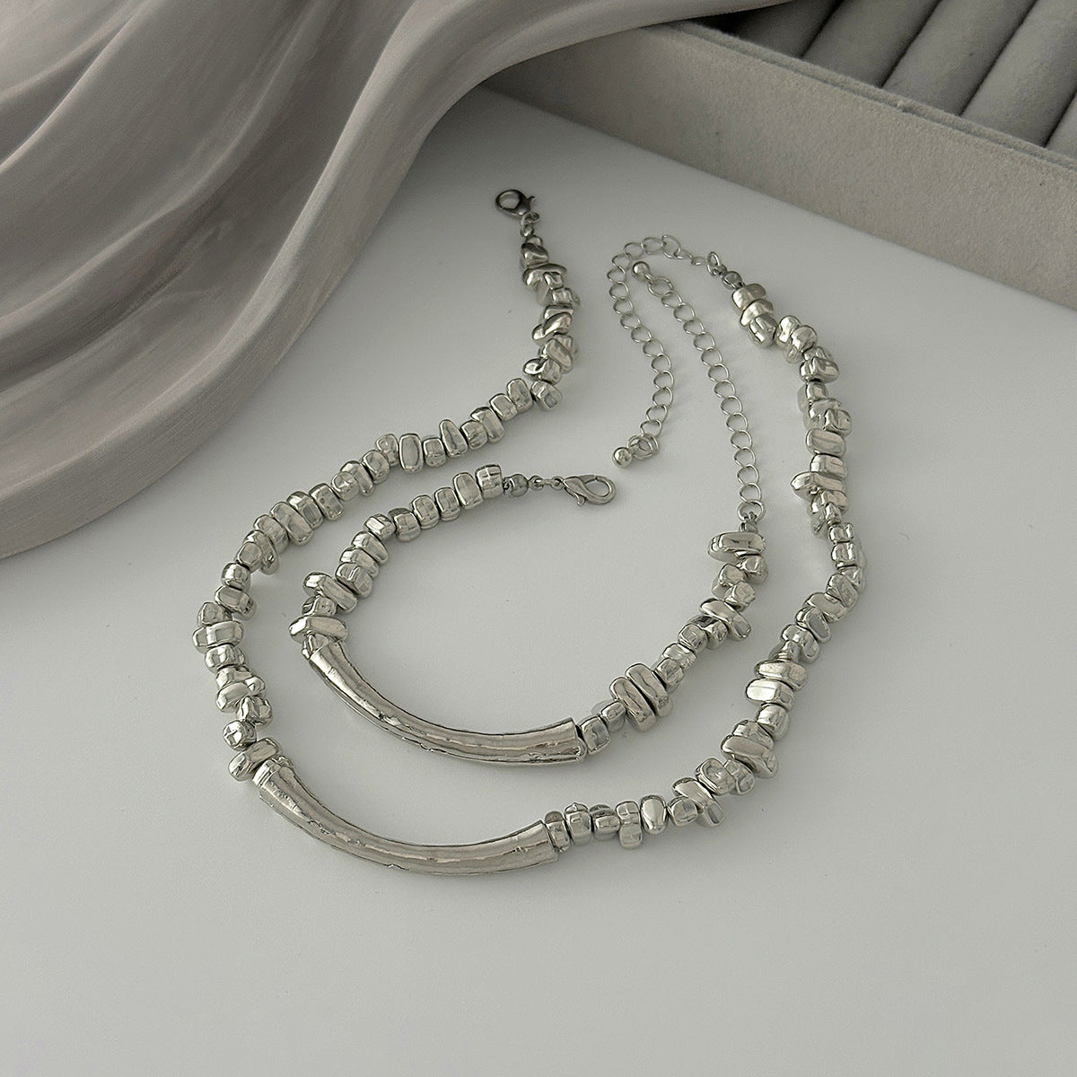 Minimalist Geometric Alloy Plated Pendant Necklace for Women