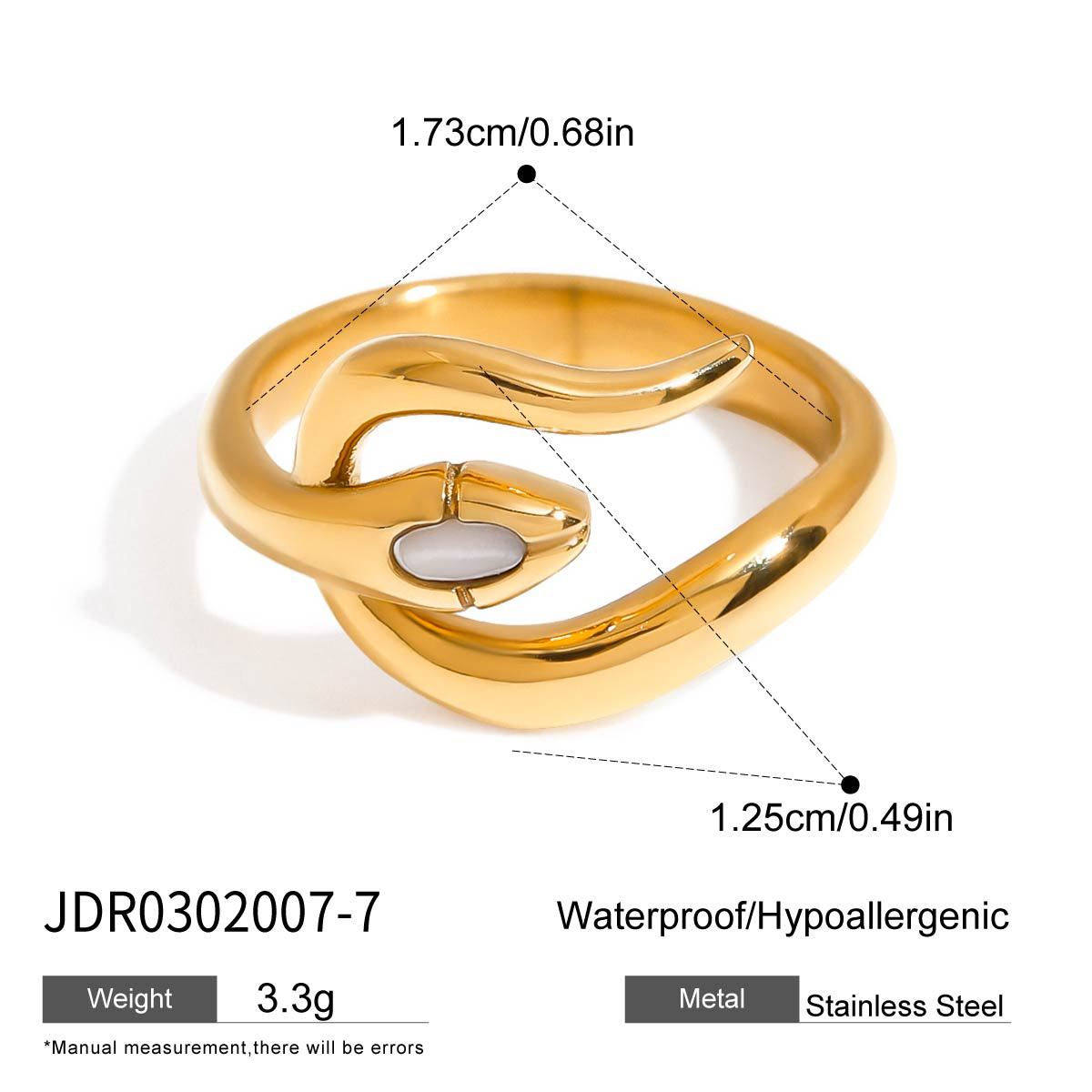 Geometric Stainless Steel Plated Ring for Women with Modern Minimalist Style and Sleek Line Detail