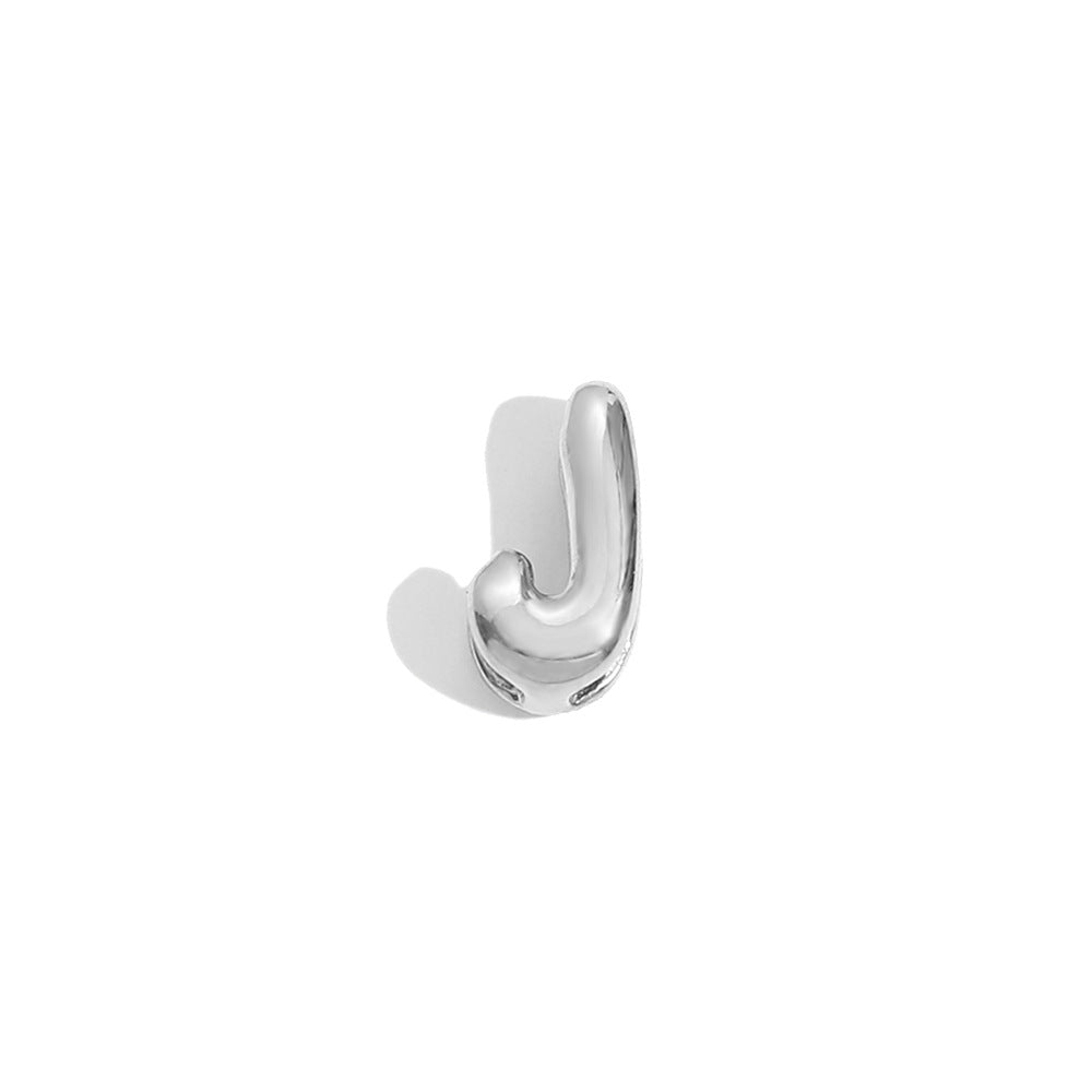 Collana Minimalista con Ciondolo a Lettera da Donna in Acciaio Inox con Placcatura in Oro 18K Design Cavo