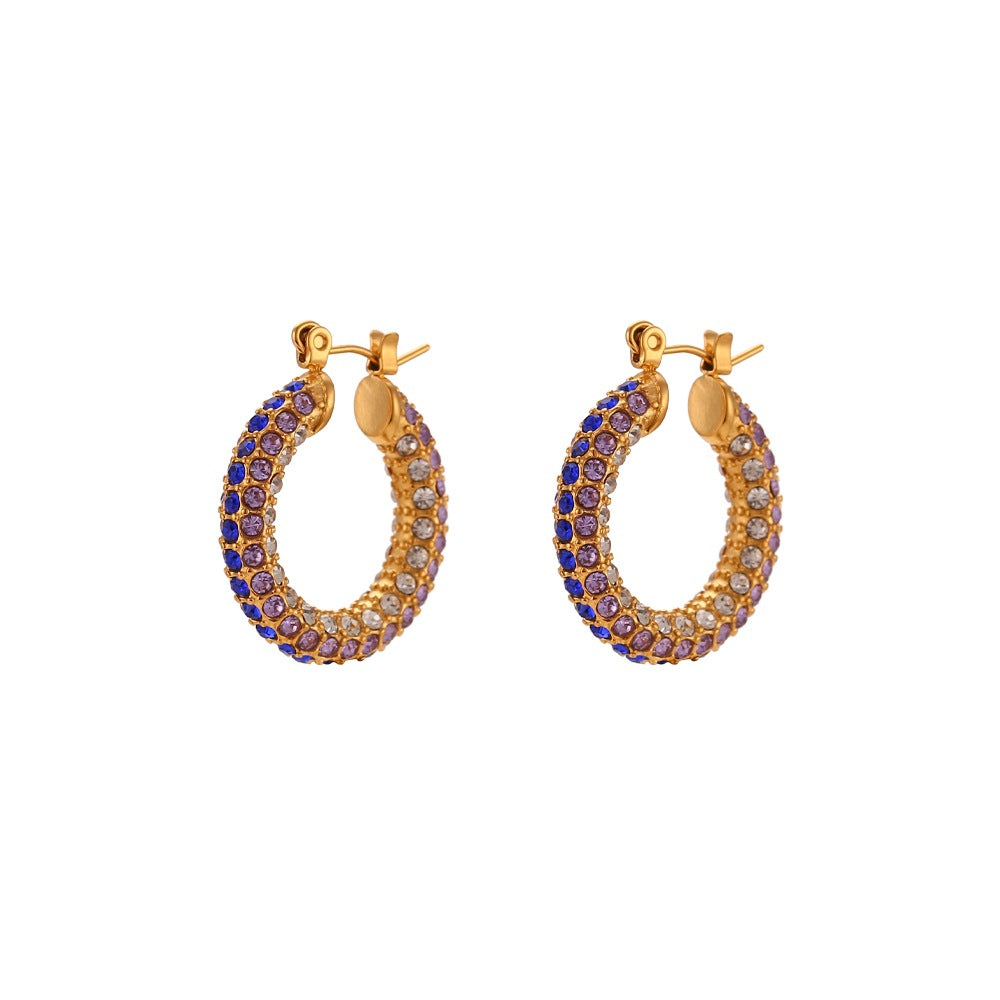 Elegante Conjunto Minimalista de Pendientes y Collar de Acero Inoxidable Chapado en Oro con Dijes de Corazón, Lágrima y Campana para Mujer