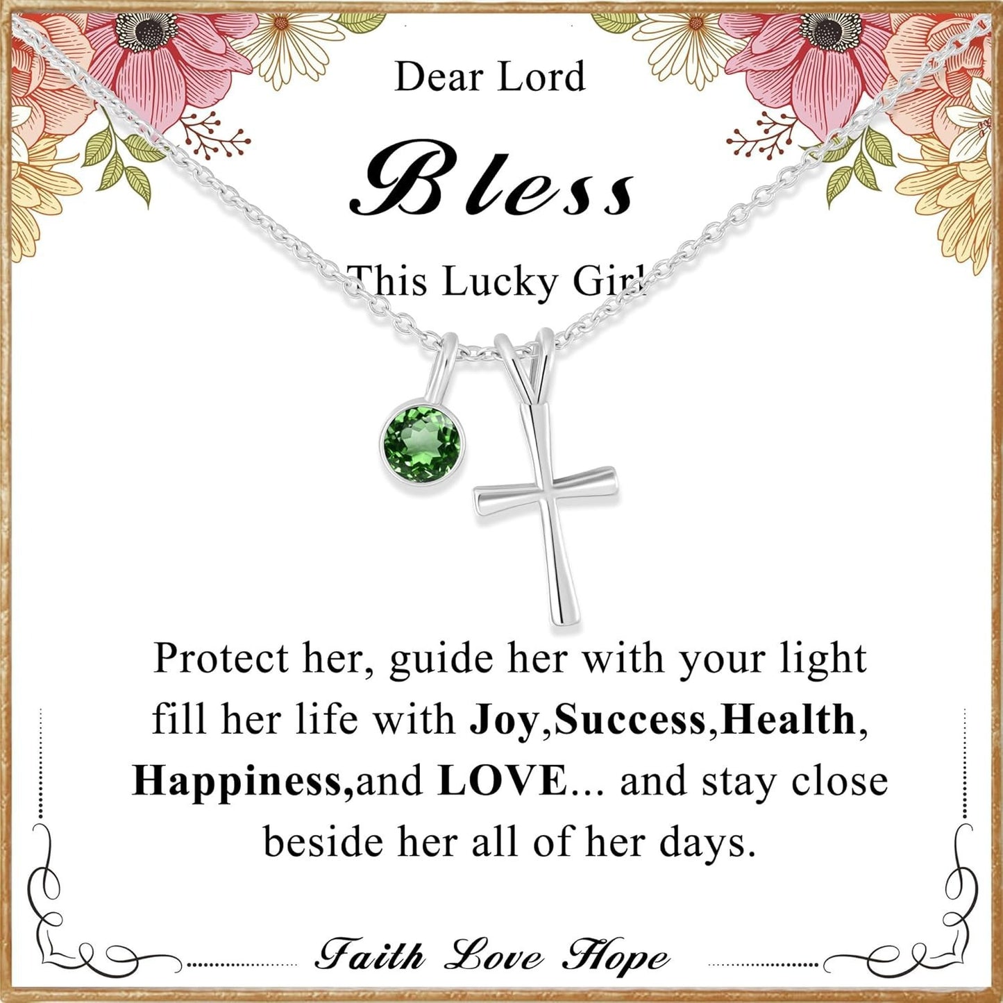 Sweet Geometric Cross Stainless Steel Pendant Brass Plated Necklace for Women