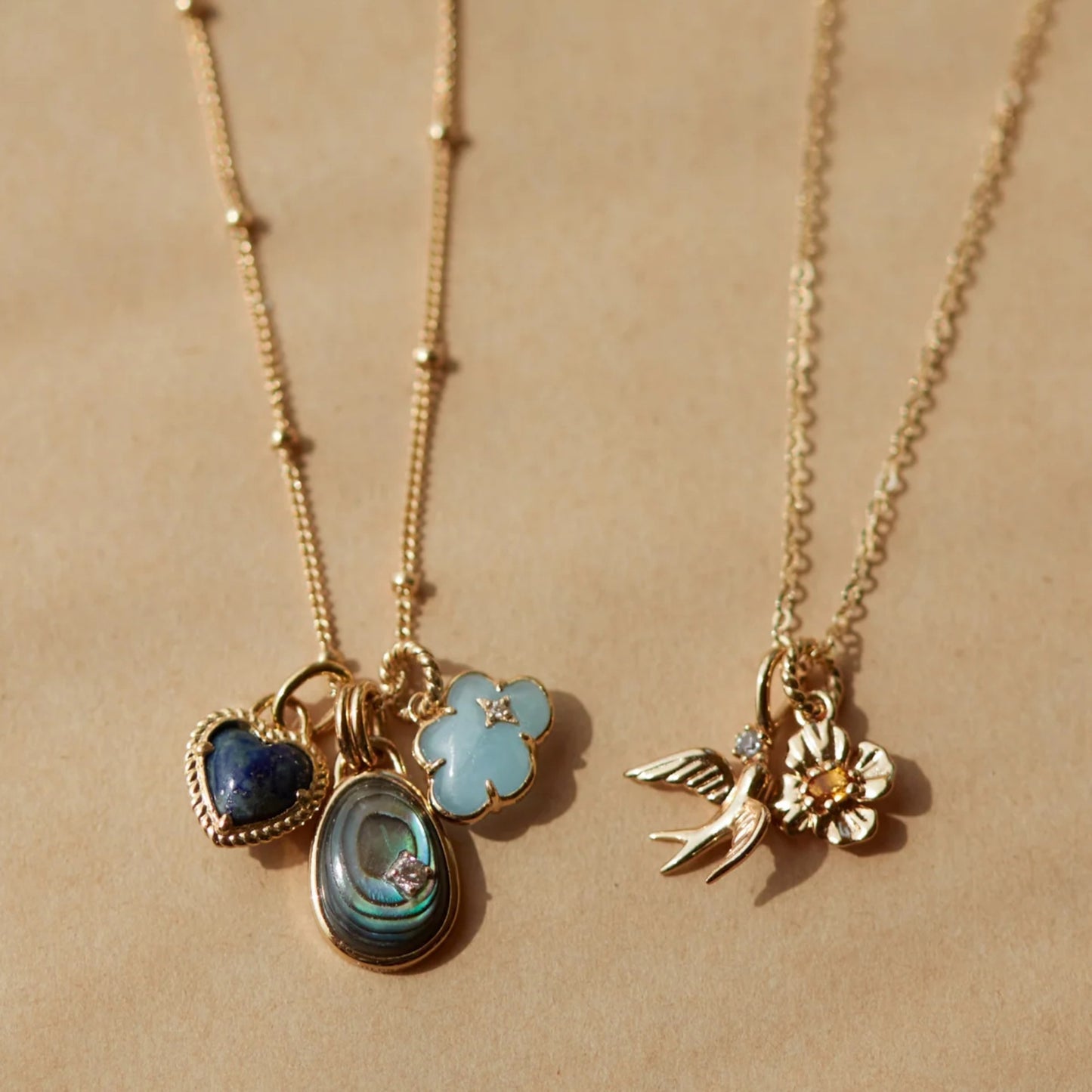 Minimalist Stainless Steel Plated Heart Pendant with Colorful Cubic Zirconia Charm Bar