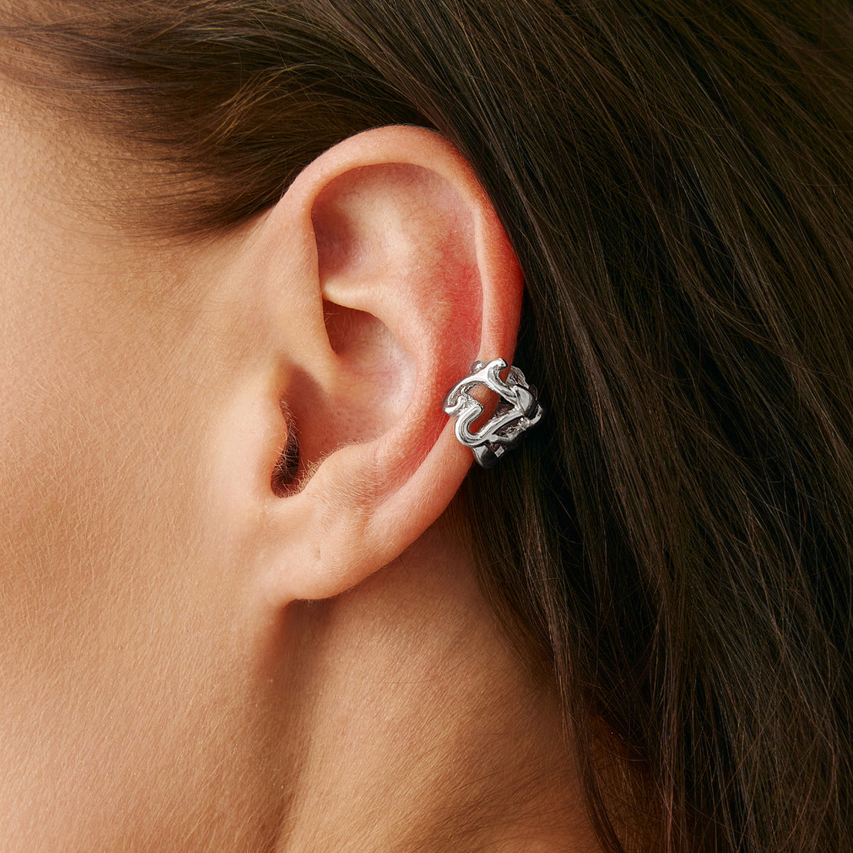 Retro Punk Geometric Drop Earrings in Alloy with Electroplated Finish for Women