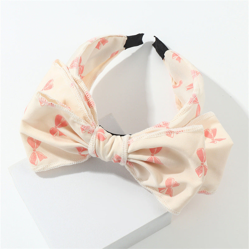 Minimalist Pink Bow Fabric Headband for Girls Summer Children's Hair Accessory Princess Style
