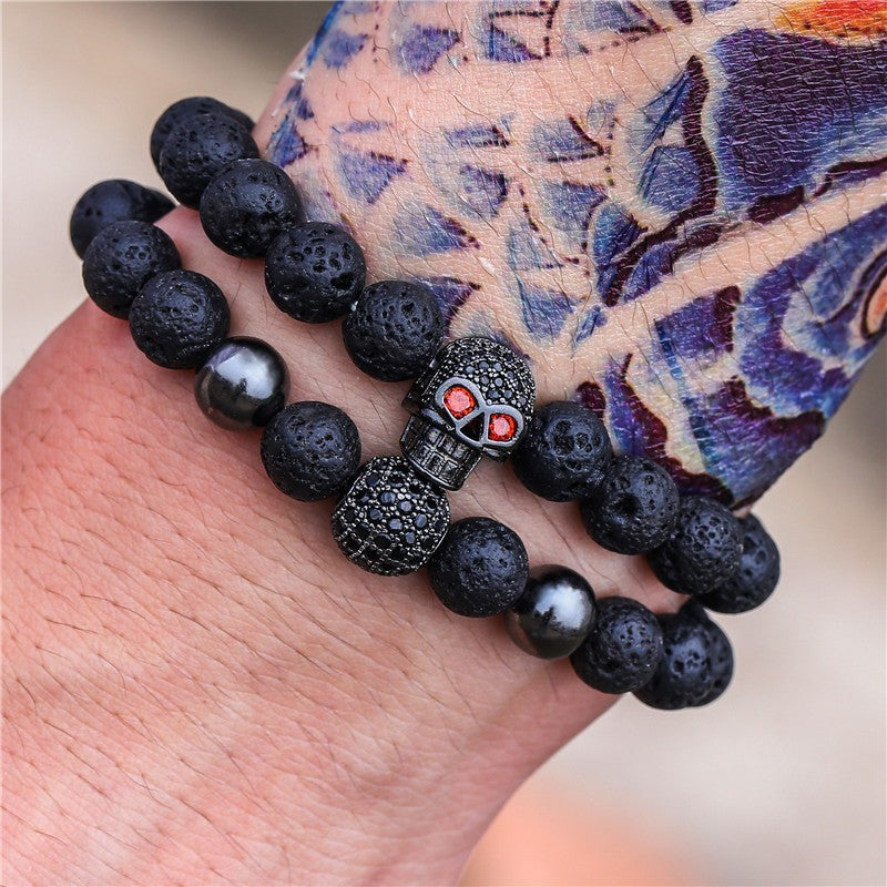 Handmade Geometric Cross Stone Beaded Bracelet Set for Unisex