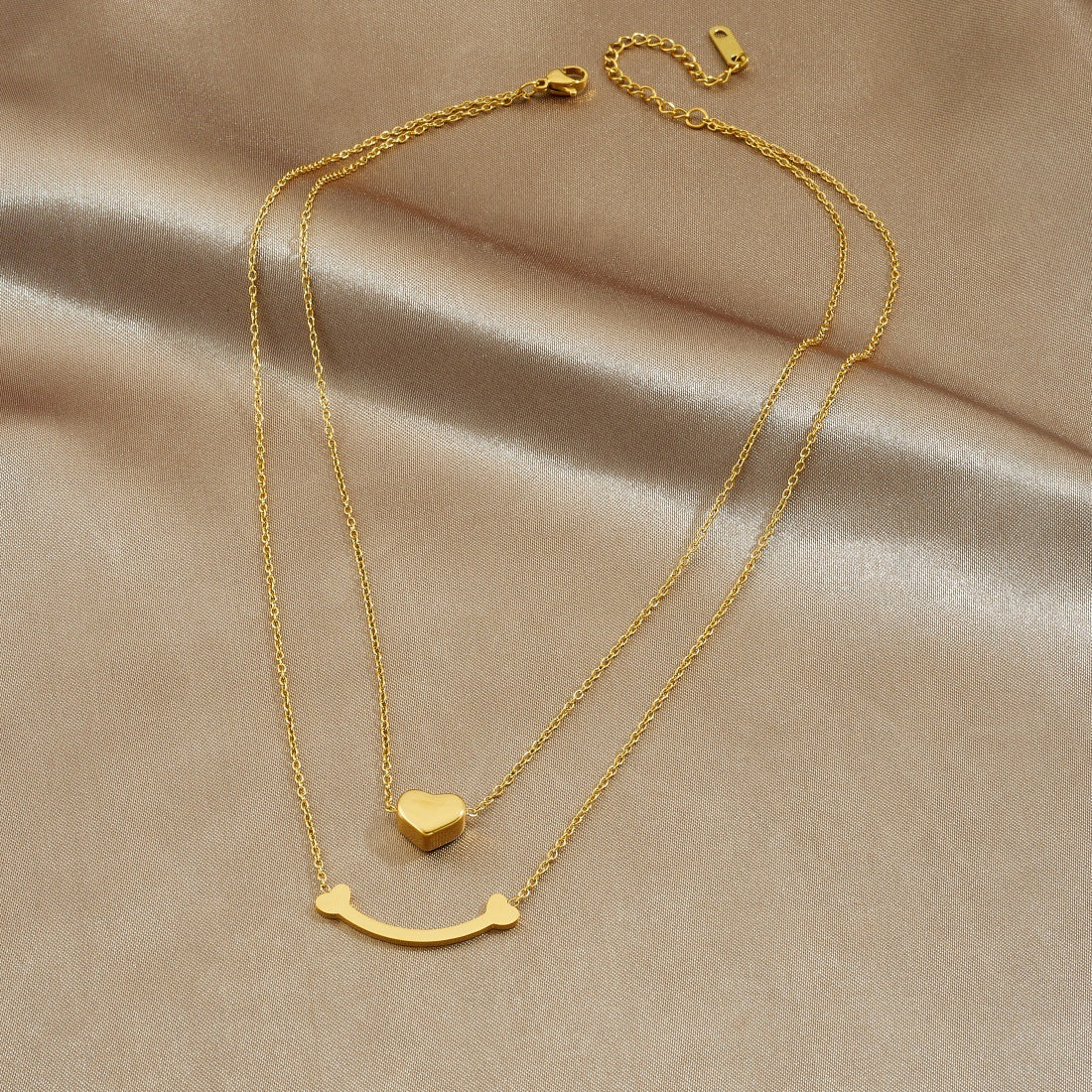 Minimalist Gold Plated Heart Stainless Steel Necklace