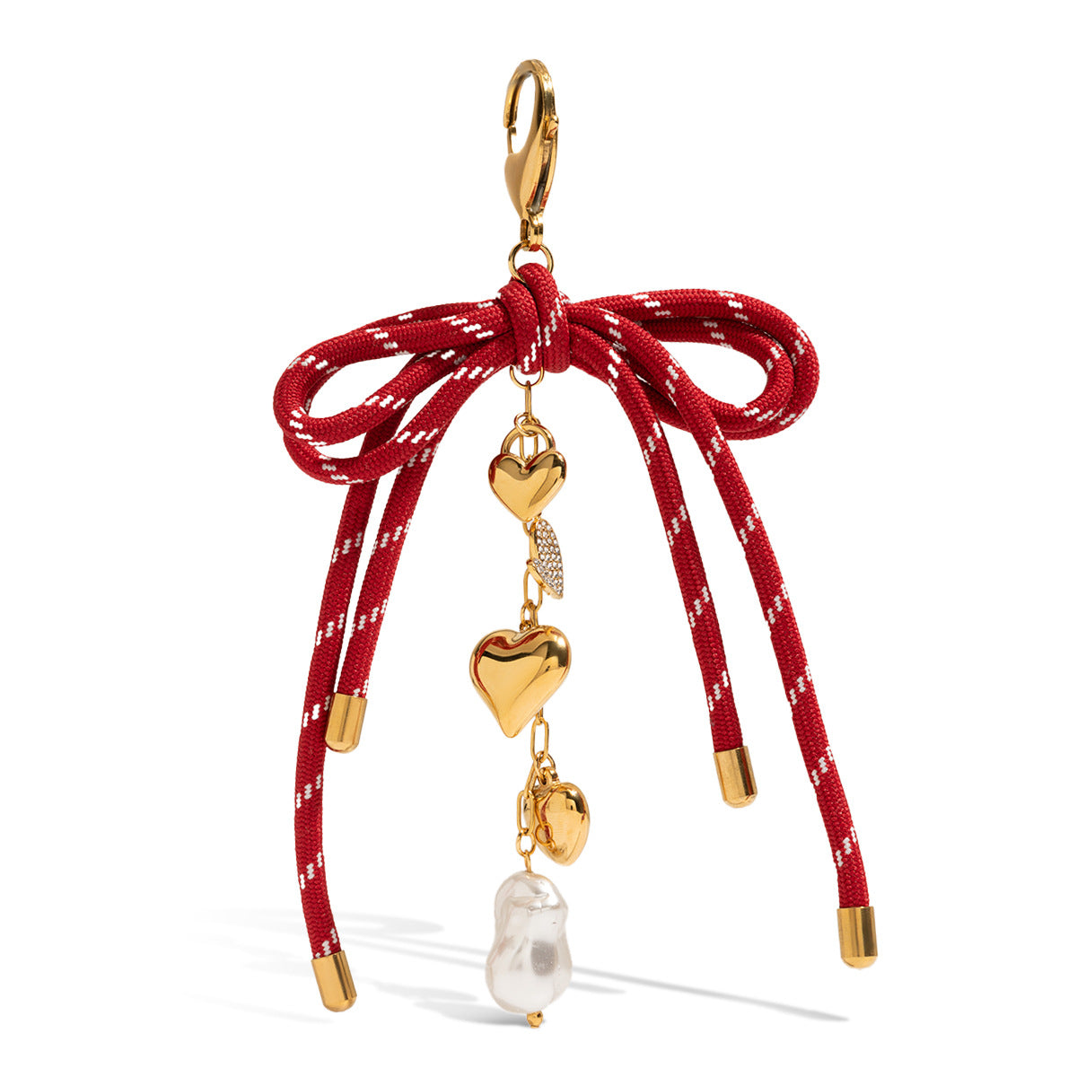 Casual Elegant Heart Stainless Steel Plated Pearl Charm Bar