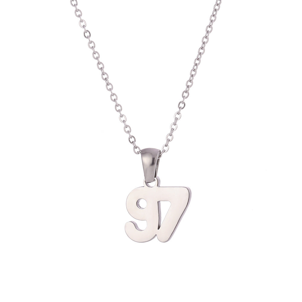 Minimalist Letter Pendant Necklace for Women Stainless Steel with 18K Gold Plating Classic Cut Design