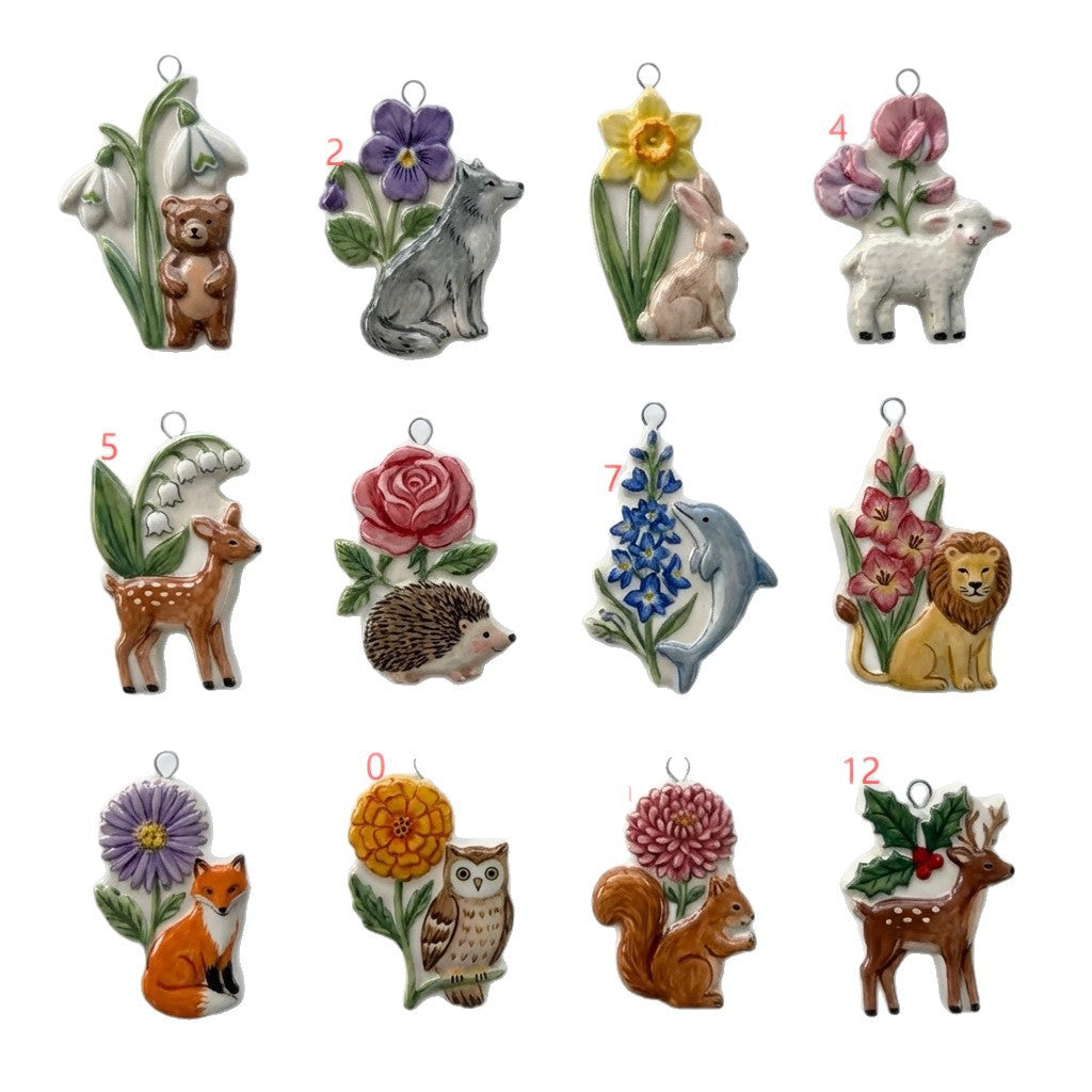 Vintage Floral Animal Stainless Steel PVD Gold Plated Pendant Charm Bar for Women