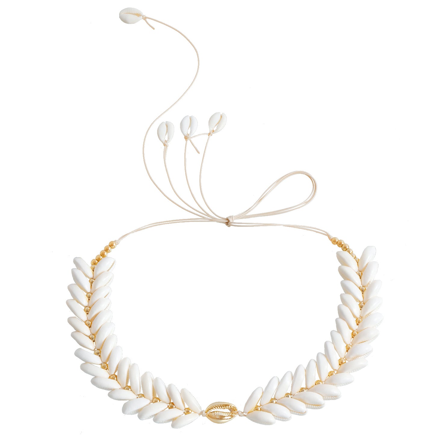 Handwoven Natural Shell Waist Chain for Women Adjustable Summer Beach Casual Body Chain