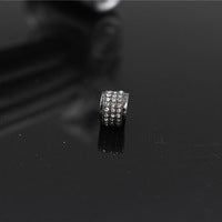 Plated Alloy Rhinestone Charm Bar