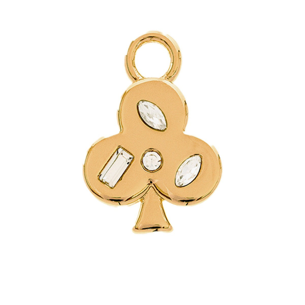 Vintage 18K Gold Plated Brass Drip Oil Cartoon Fruit Charm Bar for Women