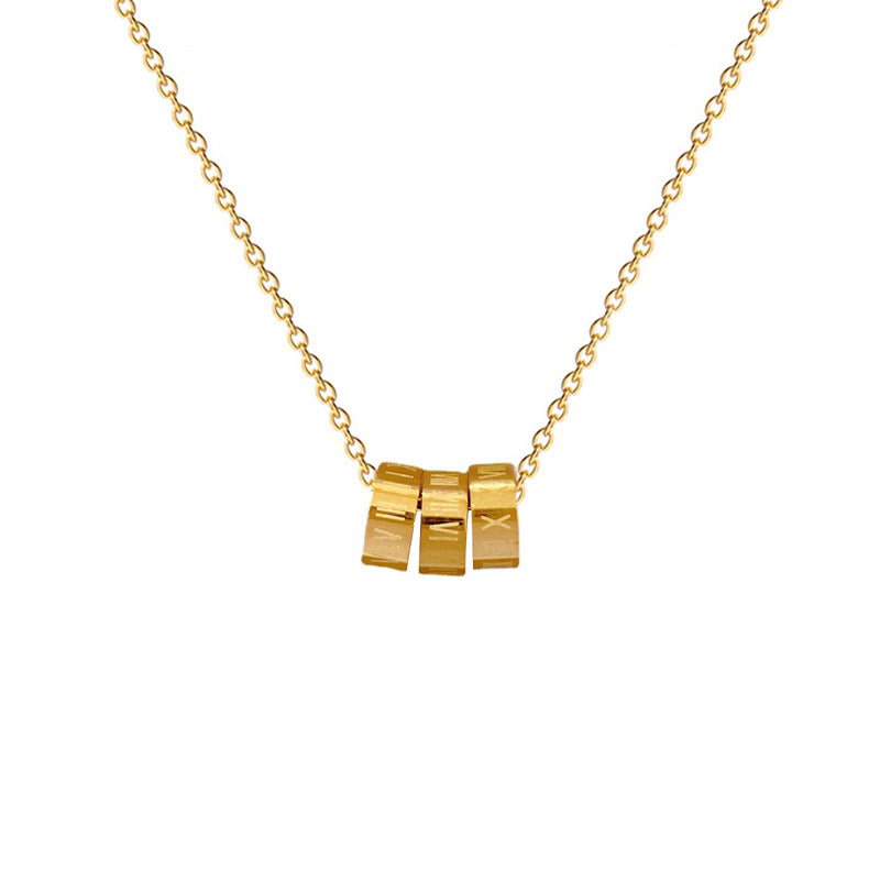 Collana Girocollo Minimalista in Acciaio al Titanio con Pendente Rotondo Geometrico Unisex