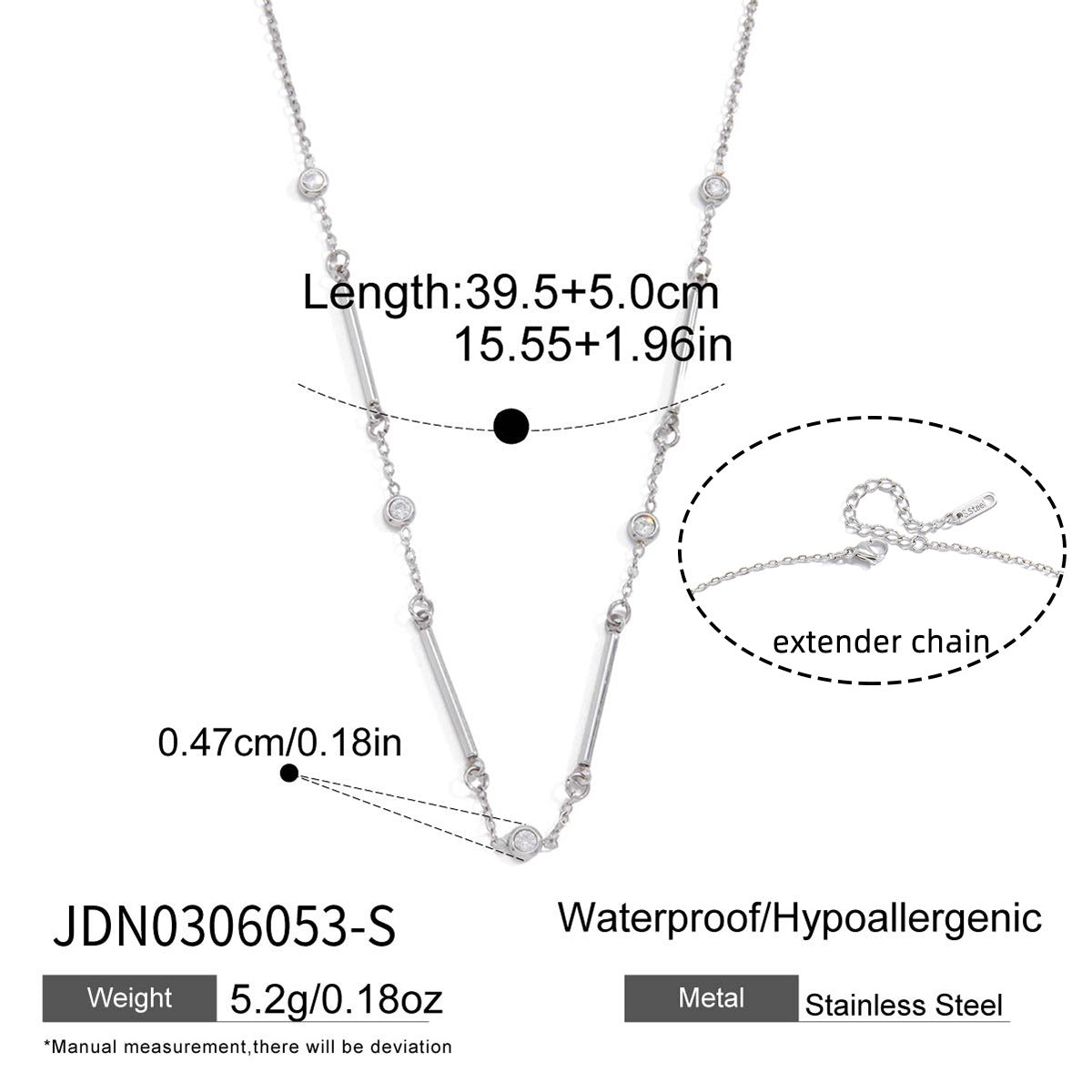 Minimalist Elegant Heart Stainless Steel PVD Necklace for Women