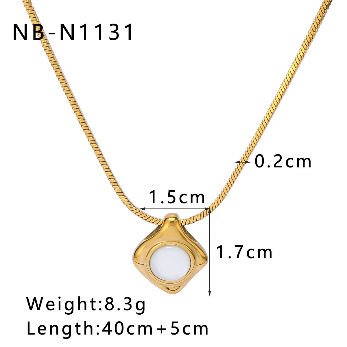 Collana con Pendente Minimalista a Cuore in Acciaio Inossidabile con Intarsio Occhio di Gatto e Placcatura Sottovuoto in Oro 18K da Donna