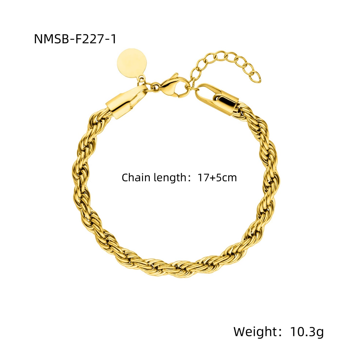 Elegant Twisted Geometric Bracelet for Women in Titanium Steel with 18K Gold Plating, Hypoallergenic and Fade-Resistant