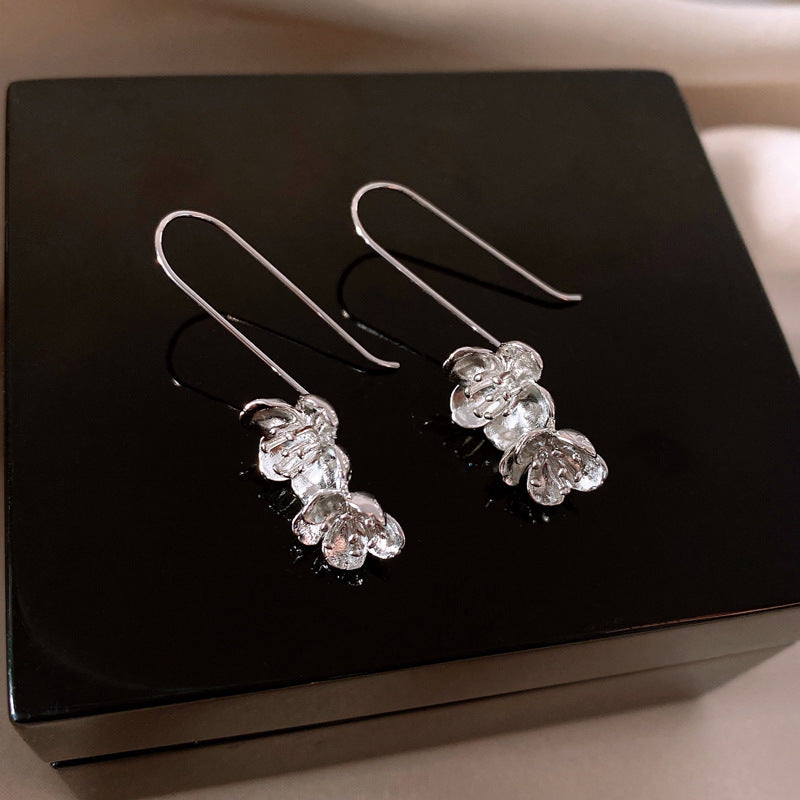 Orecchini a Nappa Geometrici Minimalisti in Metallo Placcato con Perni in Argento Sterling