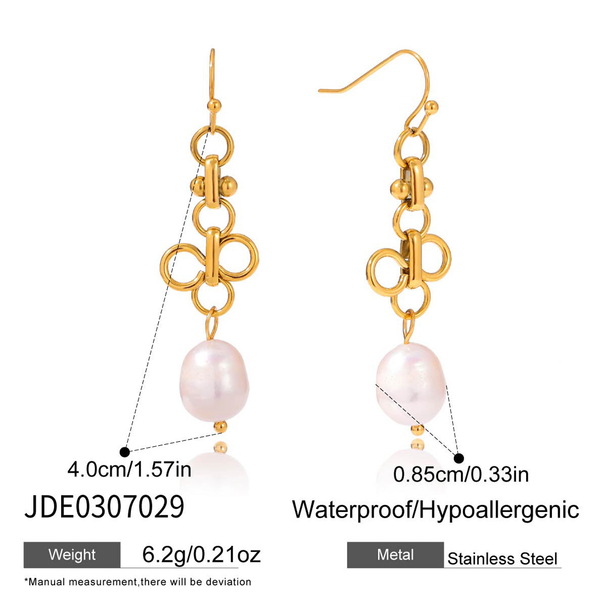 Pendientes geométricos de acero inoxidable con acabado chapado para mujer, elegantes, de lujo, joyería para la oreja