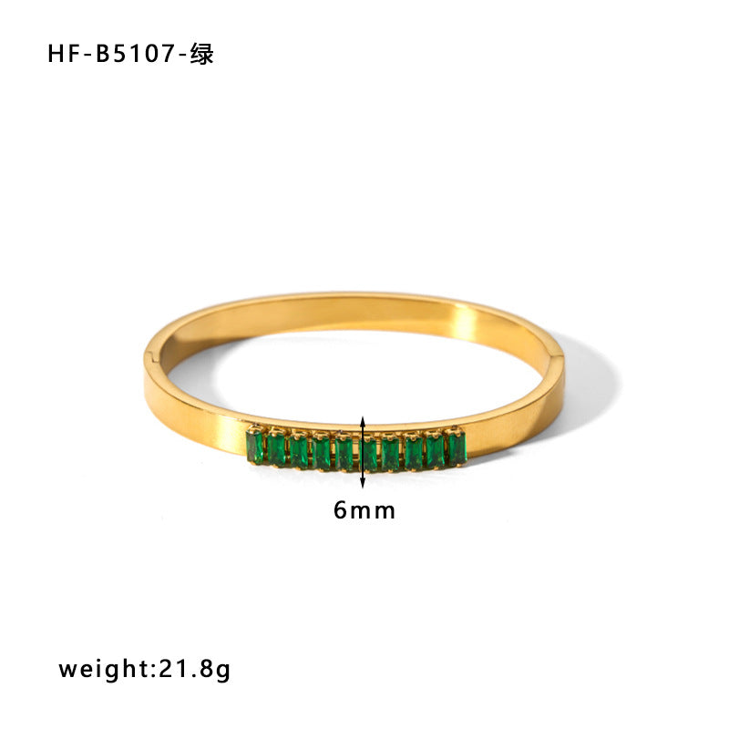 Fashionable 18K Gold Plated Stainless Steel Irregular Star Bracelet for Women