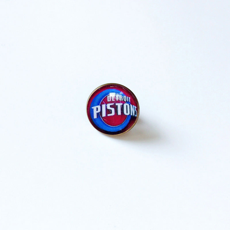 Pin de solapa metálico de equipos de baloncesto retro de la NBA - Insignia con gema vintage - Broche de Kobe Curry - Regalo para fans - Unisex