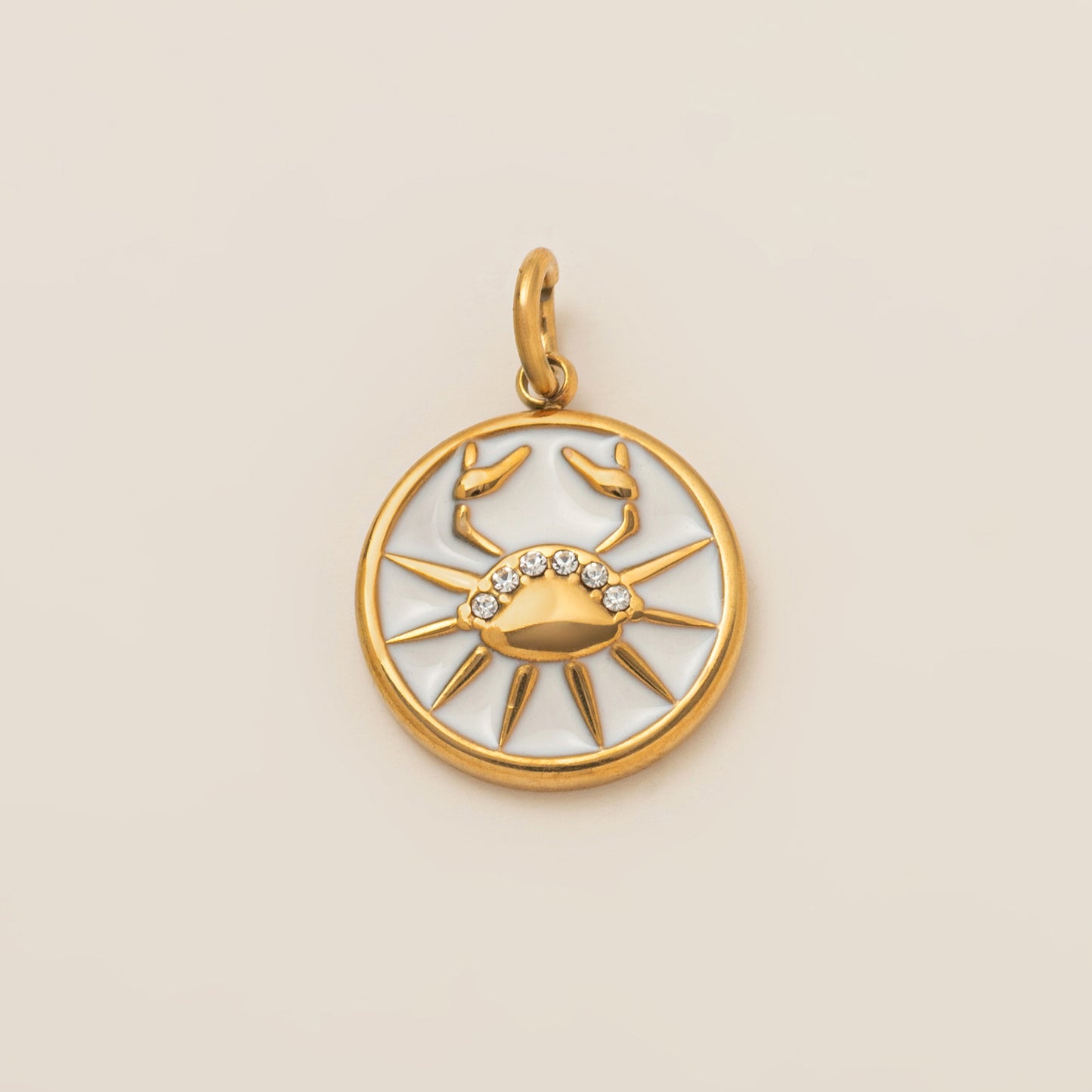 Minimalist Stainless Steel PVD 18K Gold Plated Zodiac Charm Bar