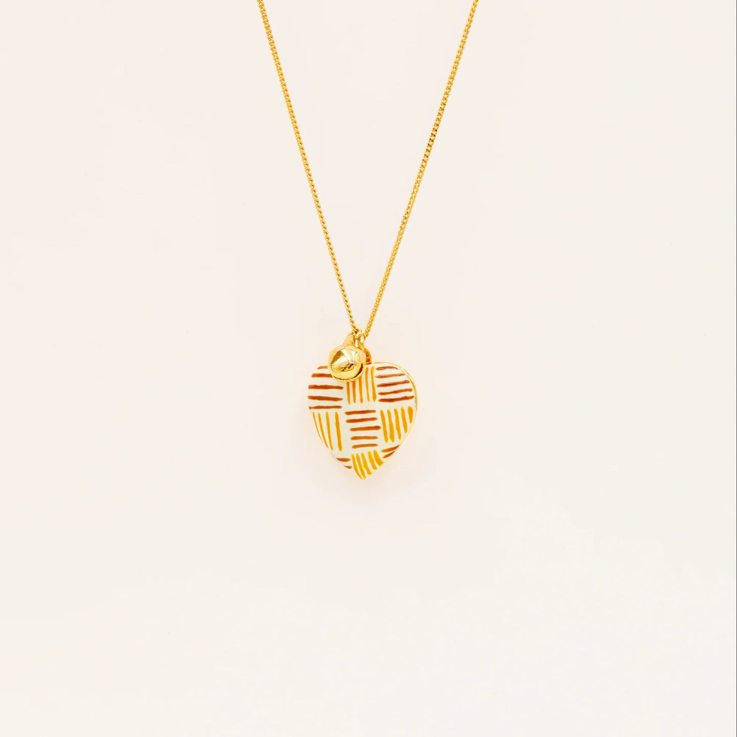 Collana a Cuore Apribile Smaltata Placcata Oro 18K Minimalista da Donna