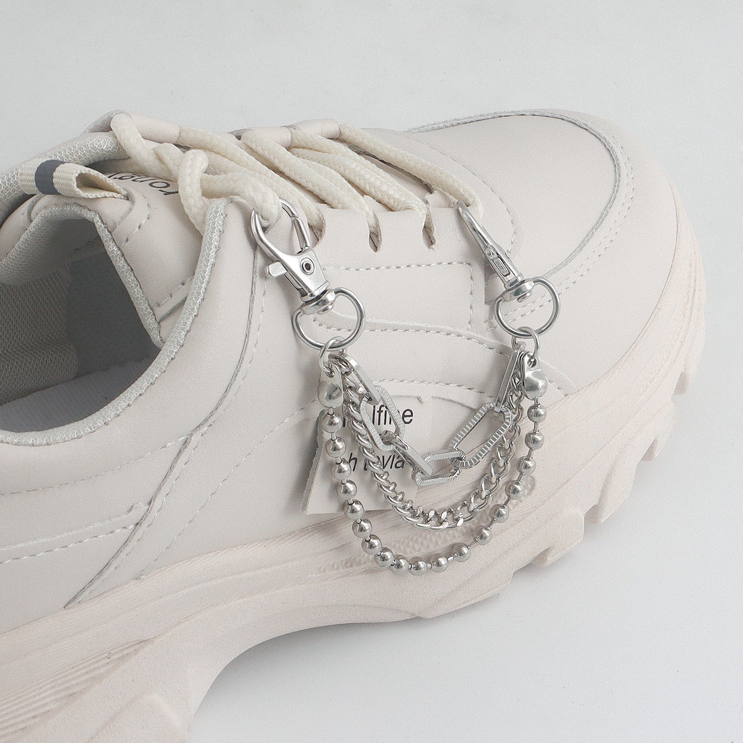 Vintage-Style Geometric Alloy Anklet with Multi-Layer Beaded Chain for Women