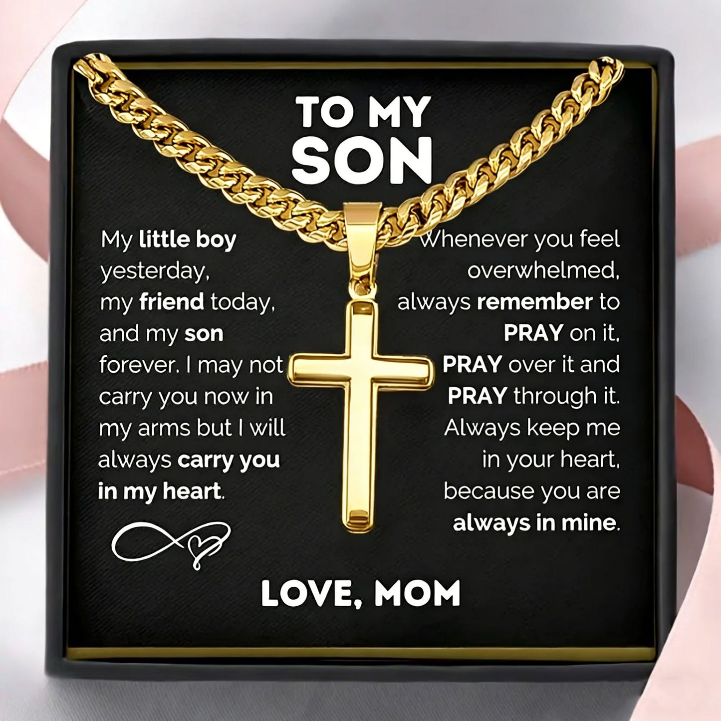 Hip Hop Style U-Shaped Cuban Link Necklace for Men Stainless Steel Plated Zinc Alloy Pendant