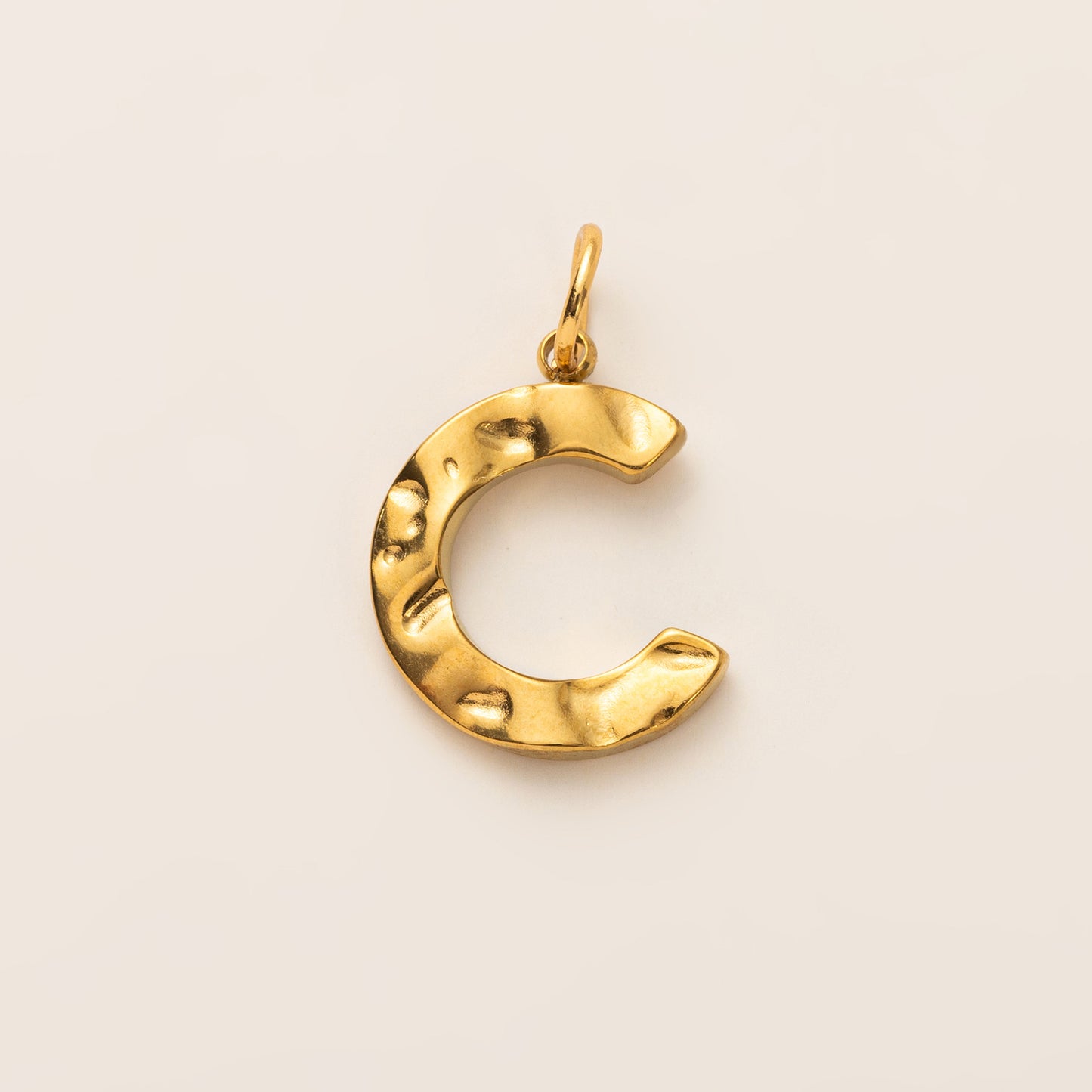 Vintage 18K Gold Plated Letter Stainless Steel Charm Bar Necklace