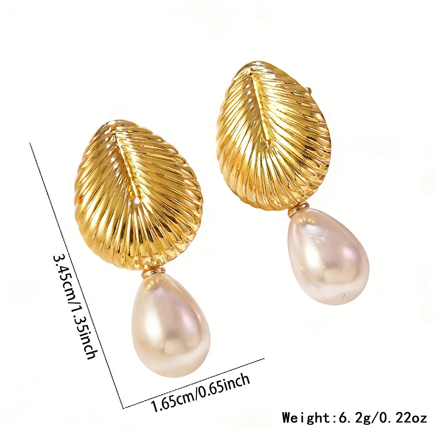 Orecchini da donna casual in acciaio inossidabile a forma geometrica di stella marina, conchiglia e granchio