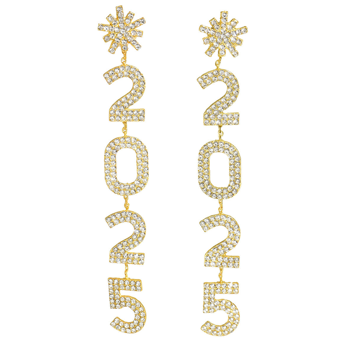 Minimalist Snowflake-Shaped Zirconia-Inlaid Alloy Stud Earrings for Women with Stainless Steel Posts