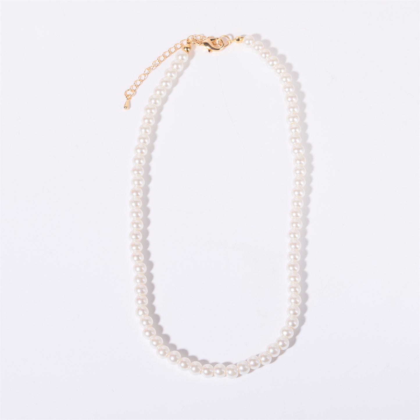 Collana di Perle di Vetro d'Ispirazione Vintage da Donna con Pendente Geometrico e Design Artigianale