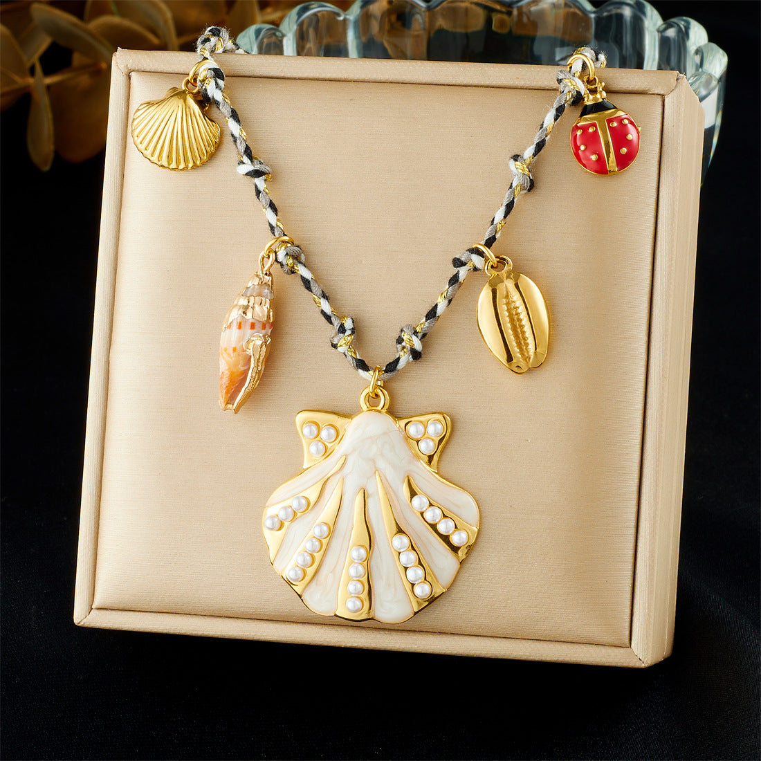 Gold Plated Stainless Steel Star and Animal Pendant Necklace for Women