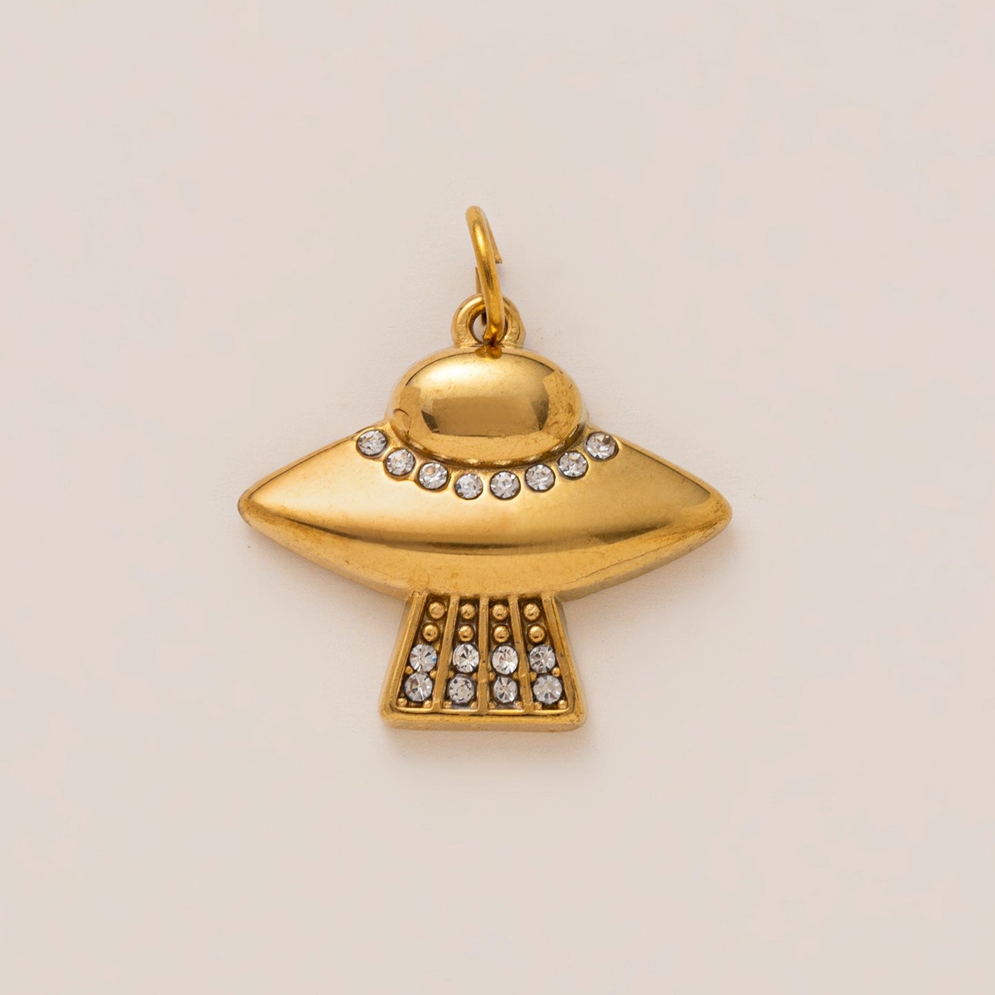 Vintage 18K Gold Plated Stainless Steel Fruit Charm Bar for Women